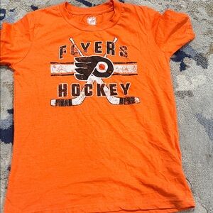 NHL Orange Philadelphia Flyers Hockey Logo Tee
